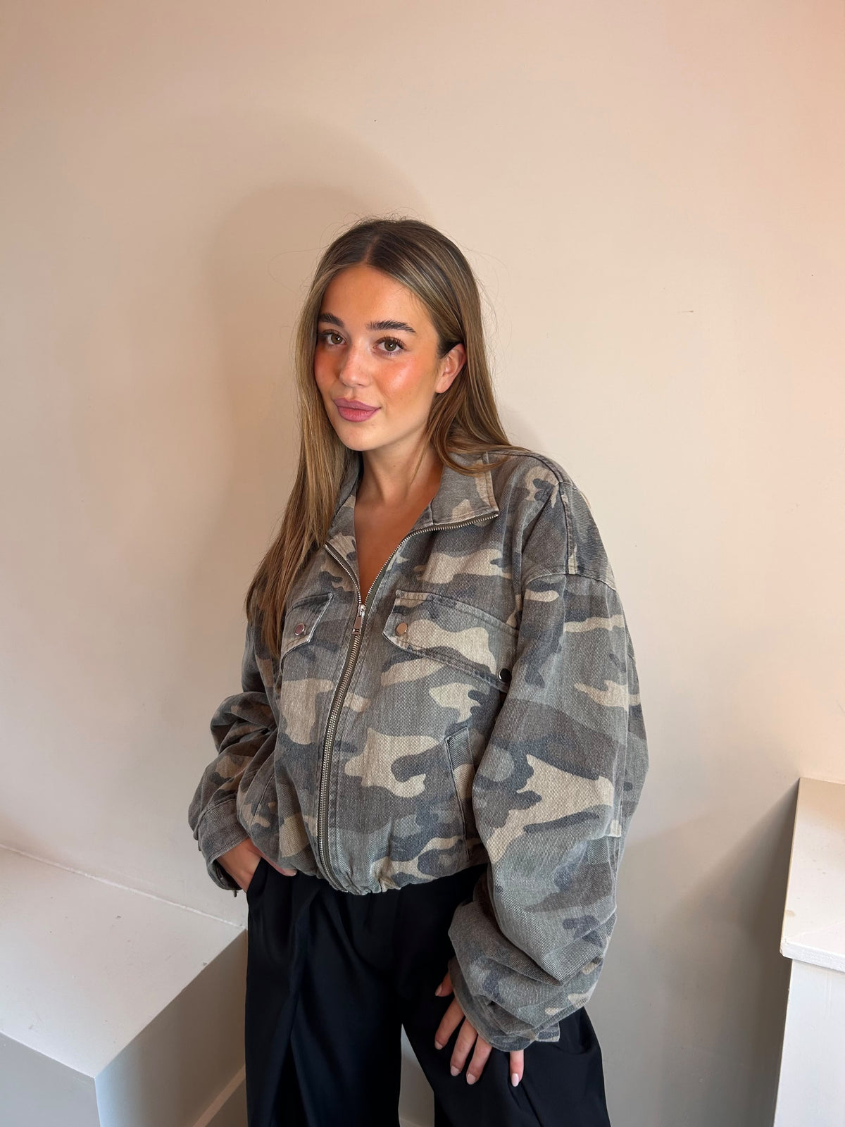 Camo bomber