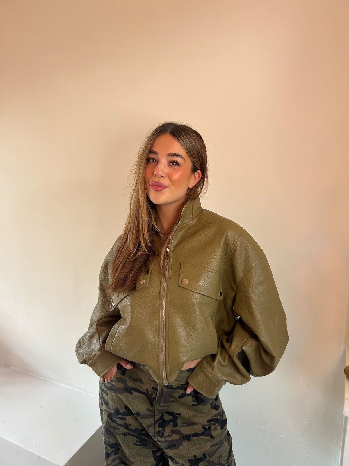 Leah bomber groen