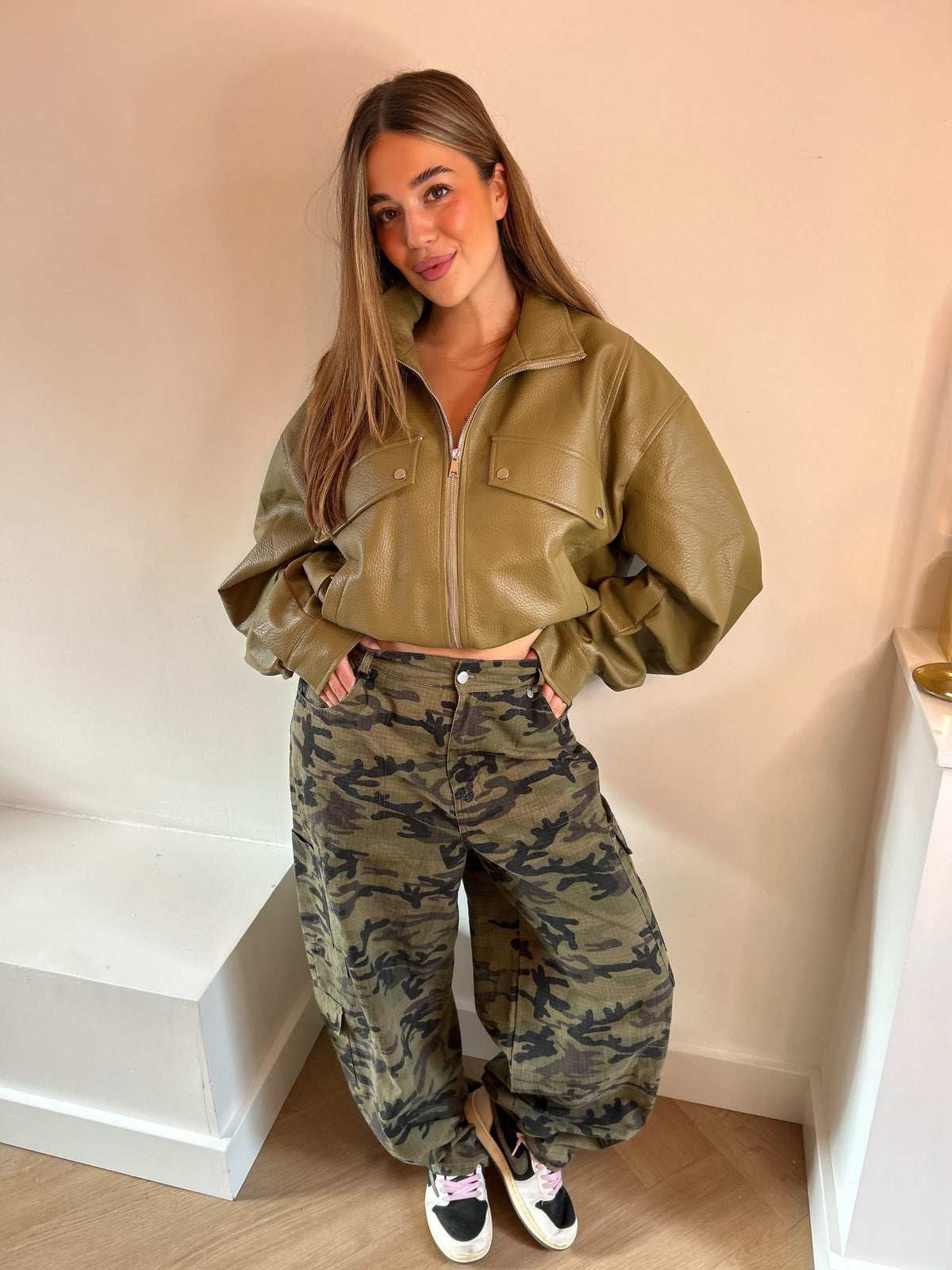 Camouflage cargo broek